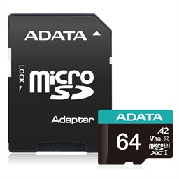ADATA V30S micro SDXC 64GB UHS-I U3 Class 10 + Adaptér