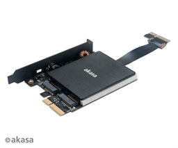 AKASA adaptér dual M.2 do PCIex s chladičem RGB