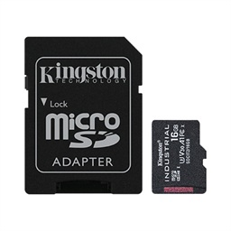 Kingston Industrial micro SDHC 16GB UHS-I U3 Class 10 + Adaptér