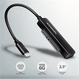 AXAGON ADSA-FP2C, USB-C 5Gbps - SATA 6G 2.5" SSD HDD SLIM adaptér