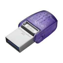 Kingston DataTraveler MicroDuo 3C 64GB USB 3.2 USB-A + USB-C Fialová