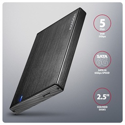 AXAGON EE25-XA6C, USB-C 5Gbps - SATA 6G, 2.5" kovový ALINE box