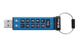 Kingston IronKey Keypad 200 64GB USB 3.2 USB-A Modrá