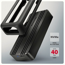 AXAGON EEM2-40G, USB-C 40Gbps externí box pro M.2 NVMe SSD, zesílený hliník