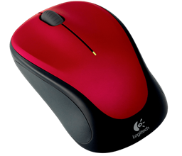 Logitech M235 Cestovní Optická 1 000 DPI Bezdrátová USB Černá-červená
