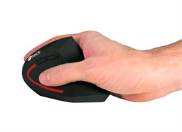 Myš C-TECH VEM-09 Vertikální Optická Pro praváky 1 600 DPI Bezdrátová USB Černá