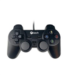 Gamepad C-TECH Callon pro PC PS3, 2x analog, X-input, vibrační, 1,8m kabel, USB