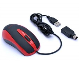 AMEI AM-M801 Kancelářská Optická 800 DPI Drátová USB Černá-červená