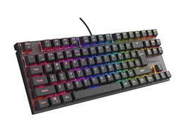 Genesis herní mechanická klávesnice THOR 303 TKL RGB Outemu Peach Silent Drátová USB US layout Černá