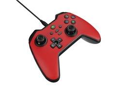 Drátový gamepad Genesis MANGAN 300, pro PC Switch Mobil, červený