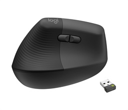 LOGITECH Lift For Business Ergonomická Optická Pro leváky 4 000 DPI USB+BT Grafitová