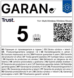TRUST Yvi+ Multi-Device Kancelářská Optická 1 600 DPI USB+BT Fialová