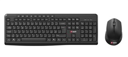 Klávesnice C-TECH WLKMC-04, bezdrátový combo set s myší, černý, USB, CZ SK