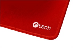 Podložka pod myš C-TECH MP-01, červená, 320x270x4mm, obšité okraje