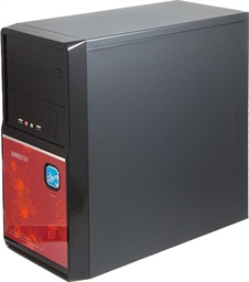 AMEI AM-C1002BR Micro ATX Černá a červená