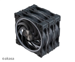 přídavný ventilátor Akasa SOHO AR LED 12 cm RGB 3 ks