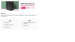Adata XPG VALOR AIR Midi Tower Transpar. Bílá