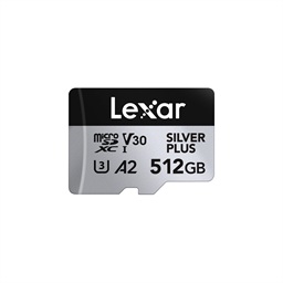 Lexar 512GB H-P Silver Plus microSDXC s adp C10 A2