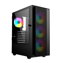 Gembird Fornax 4000 ARGB Midi Tower Transpar. Černá