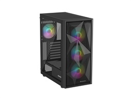 Počítačová skříň Genesis DIAXID 605 ARGB Midi Tower Transpar. Černá