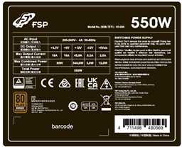 FSP HYPER 80+ PRO 550W ATX 3.0 80PLUS Bronze 230V Bulk