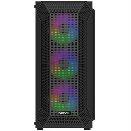 EVOLVEO Xenon, Midi Tower 4x ARGB mesh+sklo