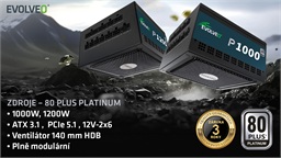 EVOLVEO P1200, 1200W  ATX 3.1  80+ PLATINUM 