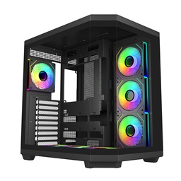 FSP U580-BA Big Tower Transpar. Černá