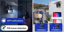 Solární HD kamera Viking HDs01 4G 12000mAh barevné noční vidění IP66 aplikace notifikace