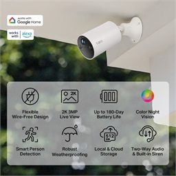 Tapo C410 Smart Wire-Free In Outdoor Security Cam.