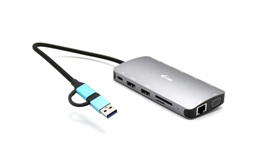 i-tec USB 3.0 USB-C TB3 3x Display Metal Nano Dock with LAN, PD 100W