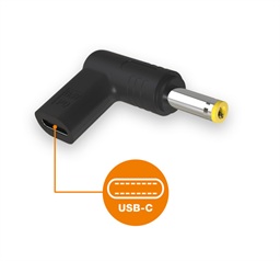 Aligator USB-C napájecí redukce 4.8*1.7mm pro notebooky Asus Compaq HP