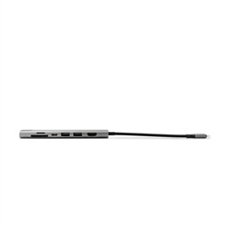 Epico 7v1 Multimedi Hub 8K s USB-C konekt. - šedá