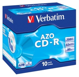 VERBATIM CD-R(10-Pack)Jewel Crystal 52x 700MB