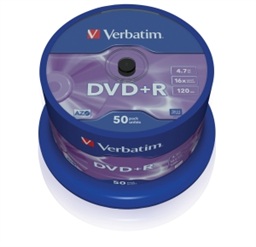 VERBATIM DVD+R(50-Pack),Spindl MattSlvr 16x 4.7GB