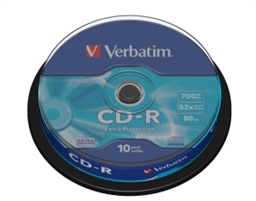 VERBATIM CD-R(10-Pack)Spindl 52x 700MB