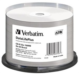 VERBATIM CD-R(50-Pack) 52x 700MB ThermoPrint NoID