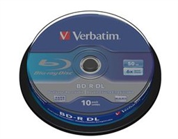 VERBATIM BD-R DL(10-pack)50GB 6x spindle