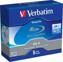 VERBATIM BD-R SL (6x, 25GB),NON-ID, 5ks pack