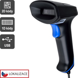 CCD 2D čtečka Virtuos HT-851A, USB (klávesnice RS-232 emulace), bez stojánku, černá