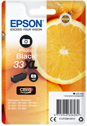 Epson Singlepack Photo Black 33XL Claria Prem. Ink