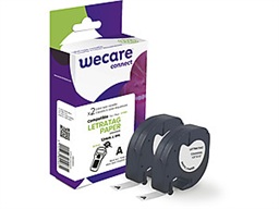 WECARE ARMOR páska kompatibilní s DYMO S0721510,Black White,2*12mm*4m