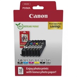 Canon PGI530 CLI 531 PGBK C M Y BK GY PHOTO VALUE
