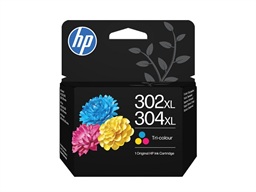 HP 302XL 304XL Tri-clr Original Ink Crtg
