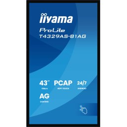 43" iiyama T4329AS-B1AG:VA,4K UHD,Android,24 7