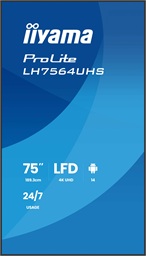75" iiyama LH7564UHS-B1AG:VA, 4K UHD,Android,24 7