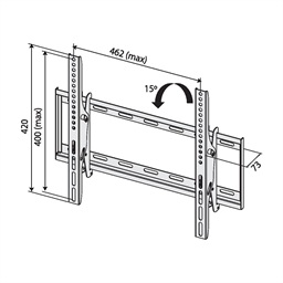 TB TV wall mount TB-451 up to 65", 40kg max VESA 400x400