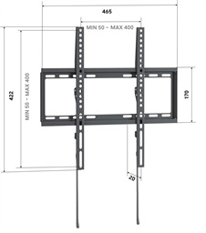 Vogel's UP 4003, fixní držák pro TV 32-65", 55 kg, VESA do 400x400