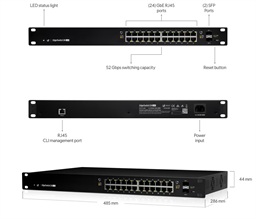 Ubiquiti EdgeSwitch 24xGb 2xSFP PoE+ ES-24-250W