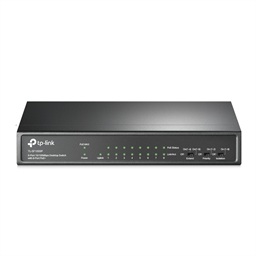 TP-Link TL-SF1009P 8x10 100 POE+ 65W,1x10 100 RJ45 nonPOE,desktop CCTV switch,kov.tělo